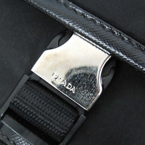 PRADA Black Leather Messenger Shoulder Bag - Picture 8 of 16